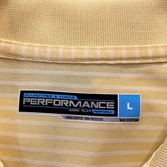 Roundtree & Yorke Performance Size L Golf Shirt - Picture 1 of 3
